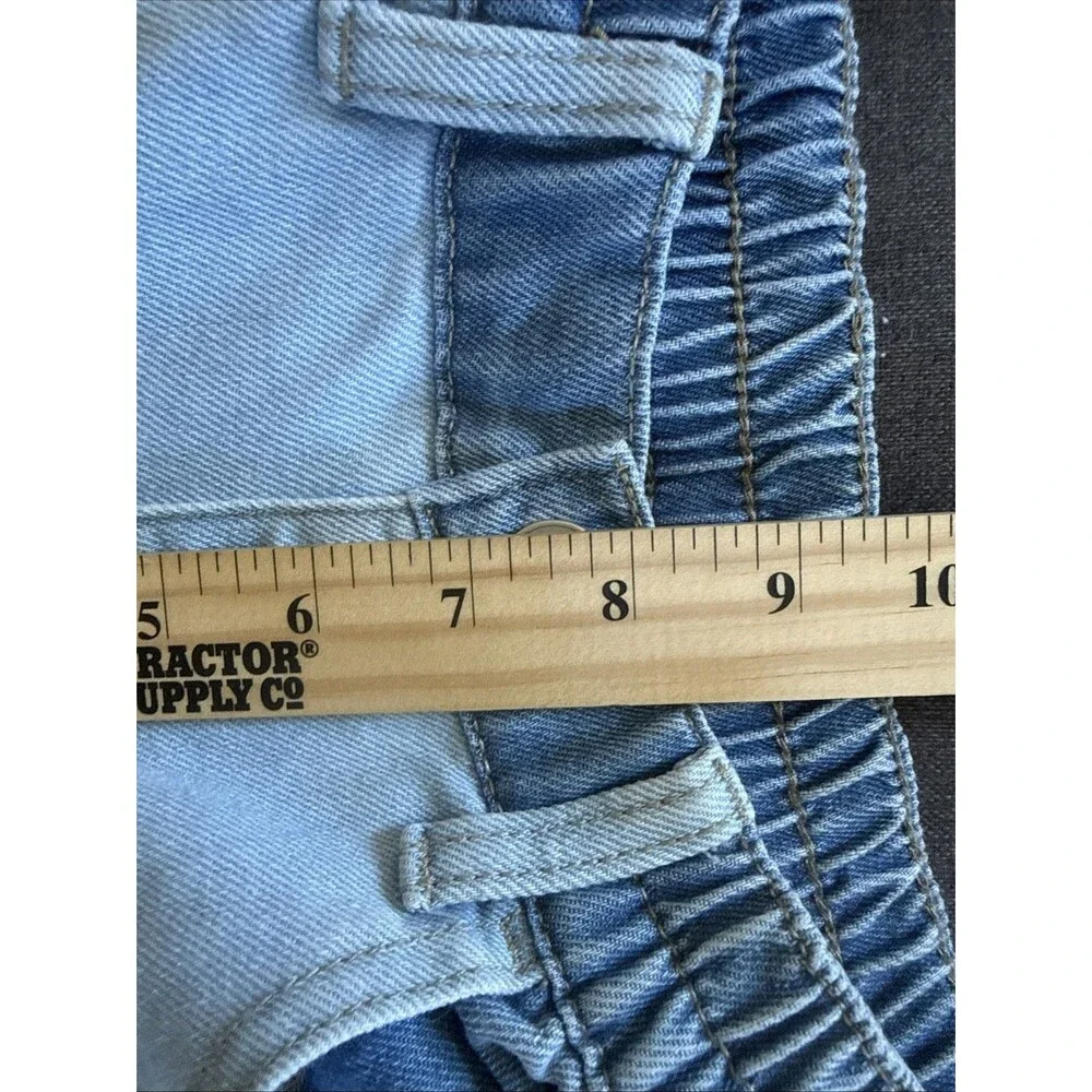 Justice | Girls Size 10 Light Wash Cargo Wide Leg Denim Jeans Soft Comfy